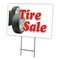 Signmission Tire Sale Yard Sign & Stake outdoor plastic coroplast window, C-2436 Tire Sale C-2436 Tire Sale - alternate 1